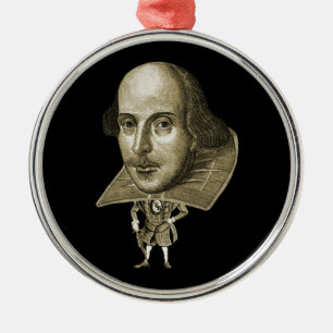 Shakespeare Caricature Metal Tree Decoration
