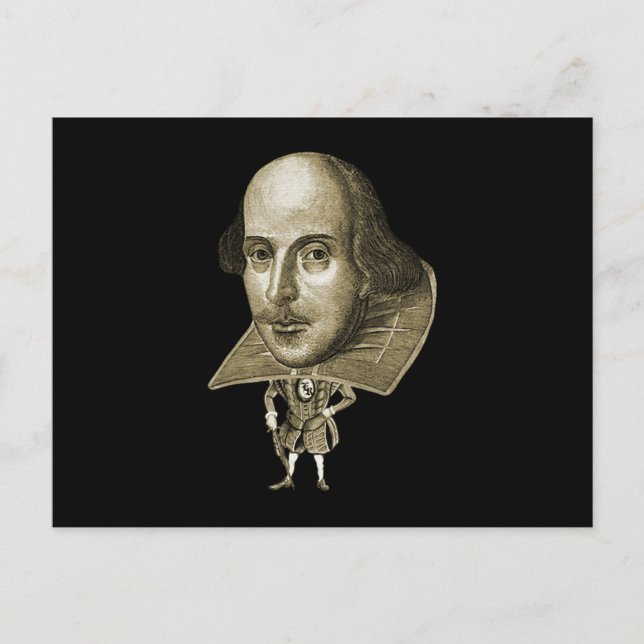 Shakespeare Caricature Postcard (Front)