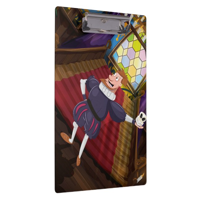 Shakespeare Cartoon Actor. Clipboard (Right)