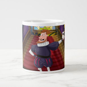 Shakespeare Cartoon Actor. Large Coffee Mug