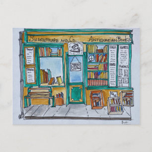 Shakespeare & Co. Bookstore Seine, Paris Postcard