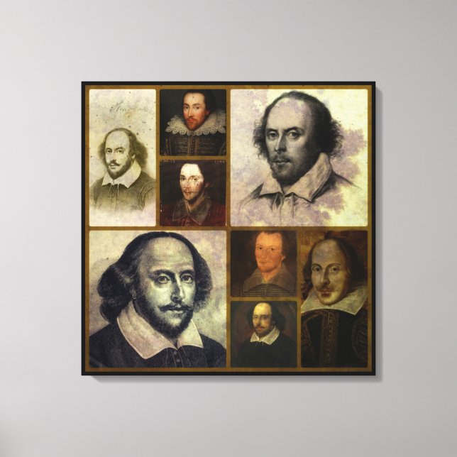 Shakespeare Collage Wrapped Canvas Print (Front)