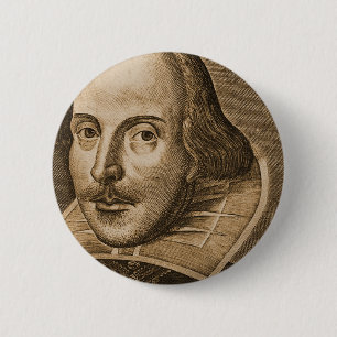 Shakespeare Droeshout Engravings 6 Cm Round Badge