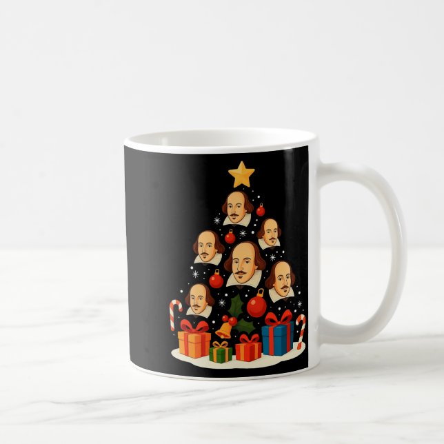 Shakespeare English Literature Christmas Tree Xmas Coffee Mug (Right)