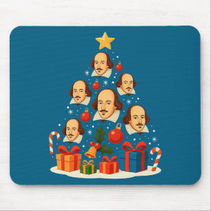 Shakespeare English Literature Christmas Tree Xmas Mouse Mat