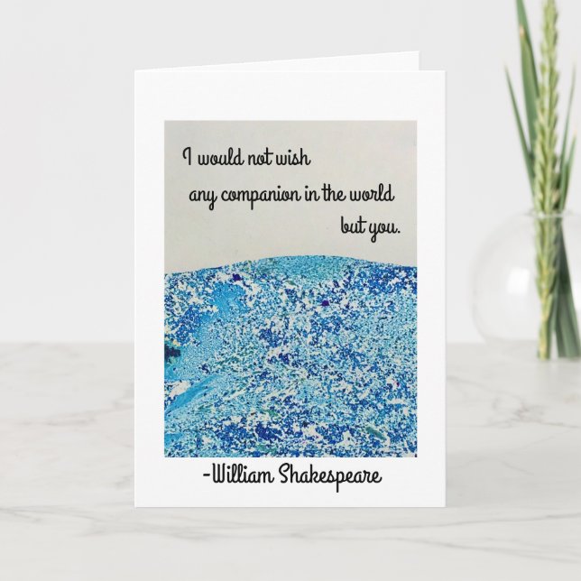 Shakespeare Friendship Card (Front)