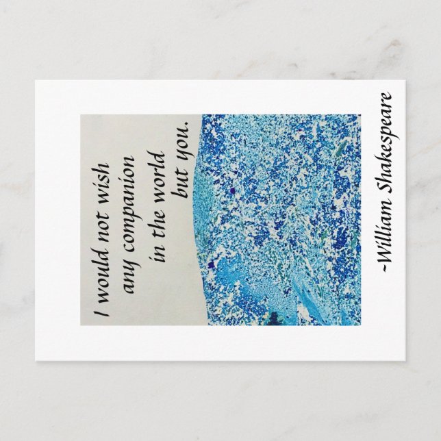 Shakespeare Friendship Quote Postcard (Front)