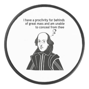 Shakespeare Funny Quote Hockey Puck