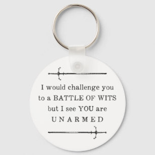 Shakespeare Funny Quote Insult Key Ring
