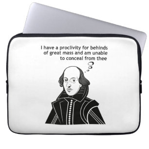 Shakespeare Funny Quote Laptop Sleeve