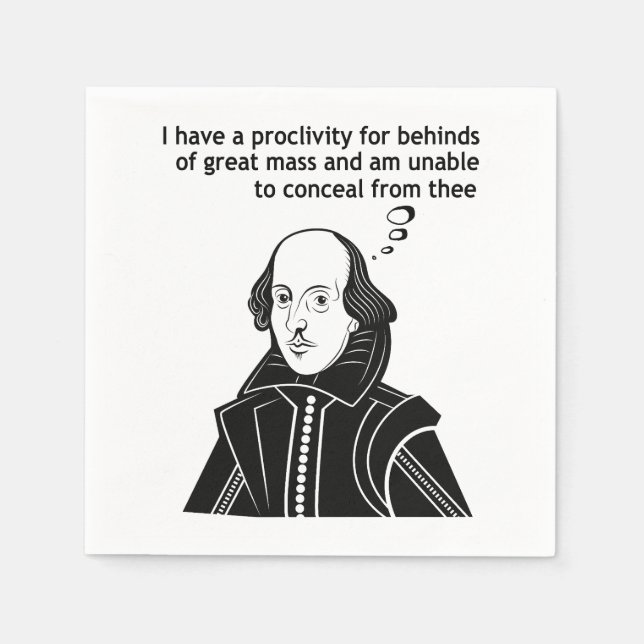 Shakespeare Funny Quote Napkin (Front)
