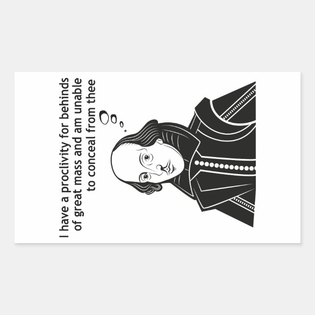 Shakespeare Funny Quote Rectangular Sticker (Front)