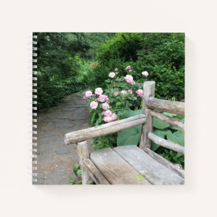 Shakespeare Garden Central Park NYC Pink Roses Notebook