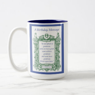 Shakespeare Great Birthday Ornate French Frame wit Two-Tone Coffee Mug