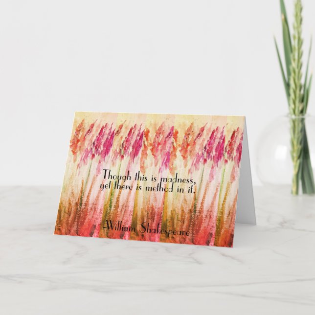 Shakespeare Greeting Card Watercolor (Front)