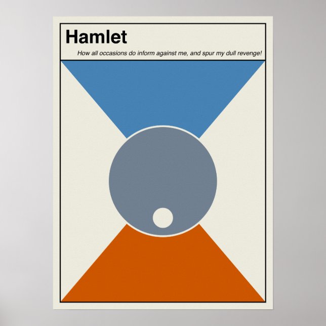 Shakespeare Hamlet Abstract Minimalist Poster (Front)