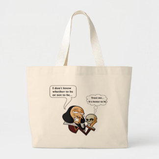 Shakespeare Hamlet, To Be or Not To Be Large Tote Bag