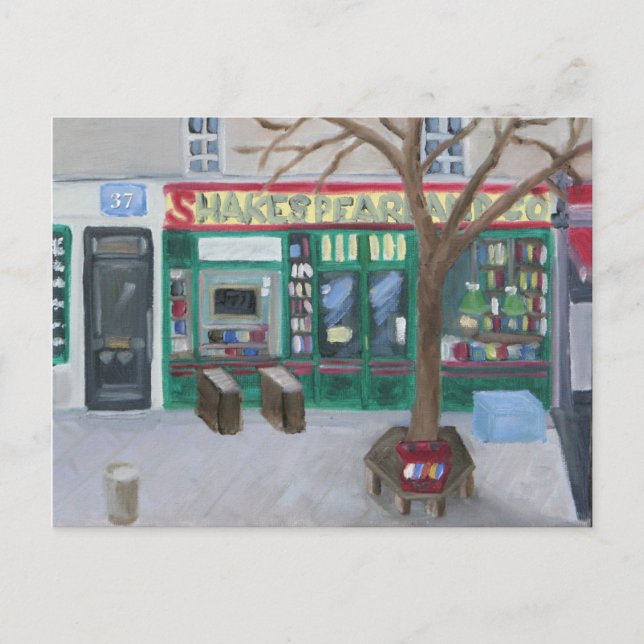 "SHAKESPEARE IN PARIS" POSTCARD (Front)
