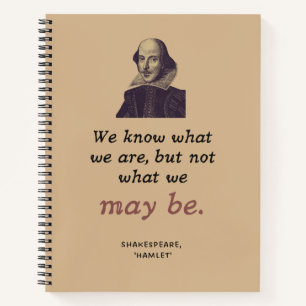 Shakespeare Inspiration Vintage Bookish Graduation Notebook