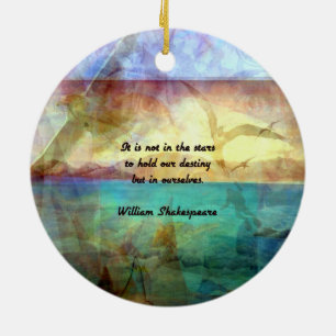 Shakespeare Inspirational Quote About Destiny Ceramic Tree Decoration
