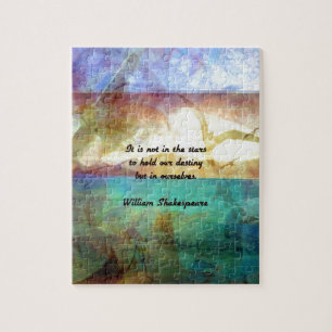 Shakespeare Inspirational Quote About Destiny Jigsaw Puzzle