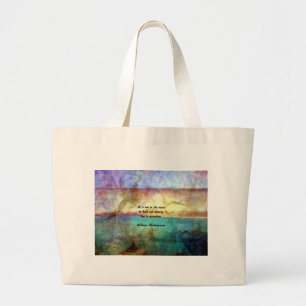 Shakespeare Inspirational Quote About Destiny Large Tote Bag