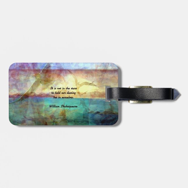 Shakespeare Inspirational Quote About Destiny Luggage Tag (Back Horizontal)