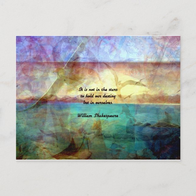 Shakespeare Inspirational Quote About Destiny Postcard (Front)