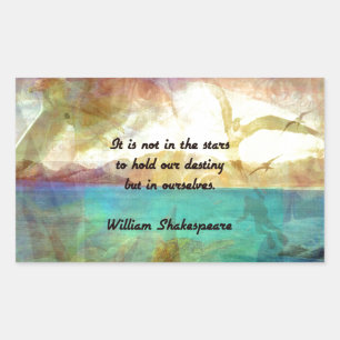 Shakespeare Inspirational Quote About Destiny Rectangular Sticker