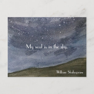 Shakespeare Inspirational Quote Postcard