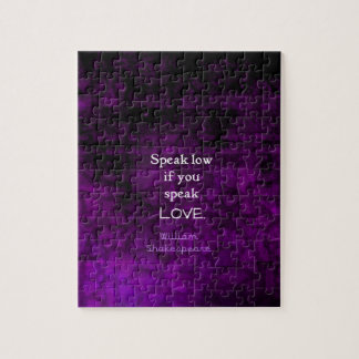 Shakespeare Inspirational Romantic LOVE Quote Jigsaw Puzzle
