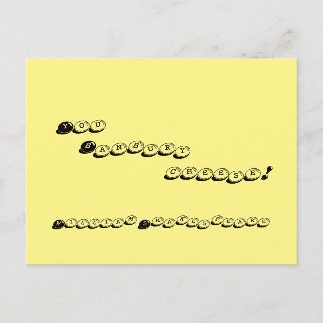 Shakespeare Insult Postcard (Front)