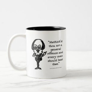 Shakespeare Insults Alls Well Two-Tone Coffee Mug