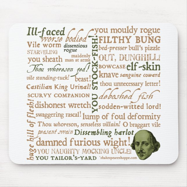 Shakespeare Insults Collection Mouse Mat (Front)