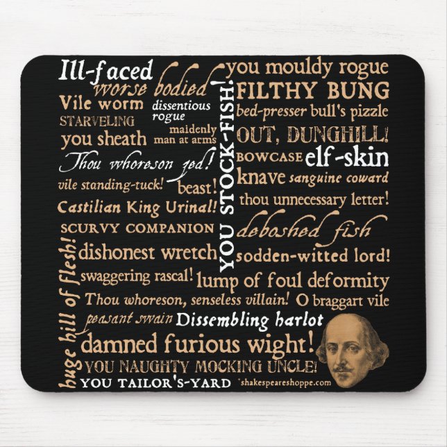 Shakespeare Insults Collection Mouse Mat (Front)