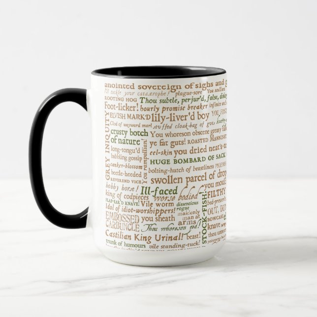 Shakespeare Insults Collection Mug (Left)