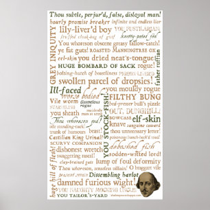 Shakespeare Insults Collection Poster