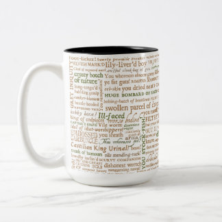 Shakespeare Insults Collection Two-Tone Coffee Mug