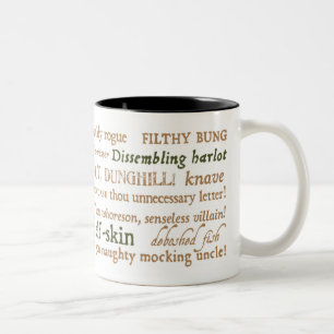 Shakespeare Insults Collection Two-Tone Coffee Mug