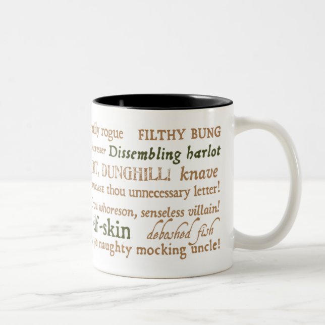 Shakespeare Insults Collection Two-Tone Coffee Mug (Right)