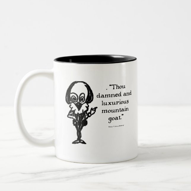 Shakespeare Insults Henry V Two-Tone Coffee Mug (Left)