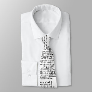 Shakespeare Insults List Funny Theatre Tie