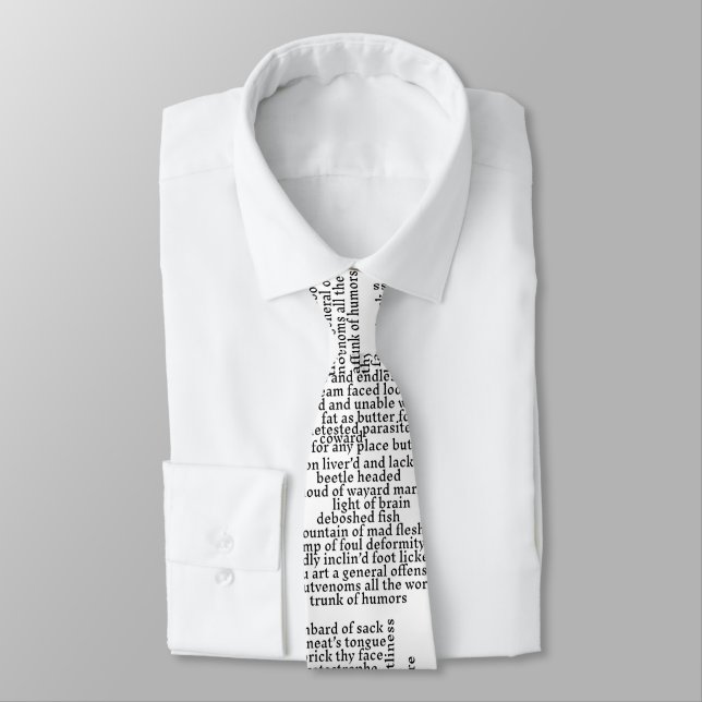 Shakespeare Insults List Funny Theatre Tie (Tied)