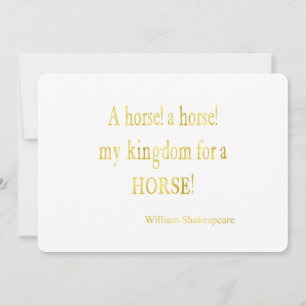 Shakespeare Kingdom for a Horse Quote