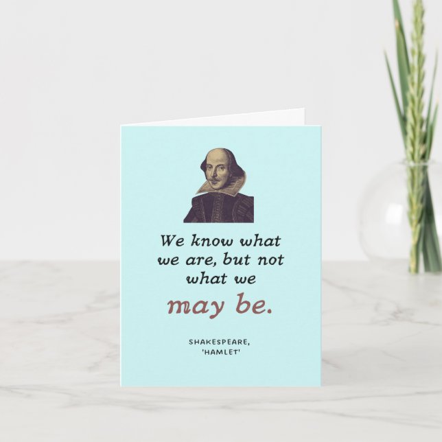 Shakespeare Literary Nerd Graduation Card (Front)