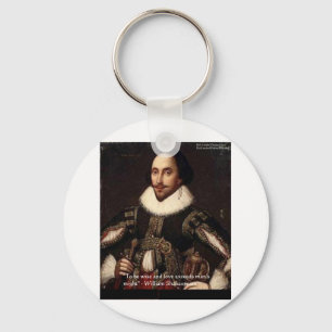 Shakespeare "Love/Might" Quote Gifts & Cards Etc Key Ring
