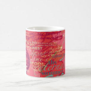 Shakespeare Love Poetry Quotes Mug Pink