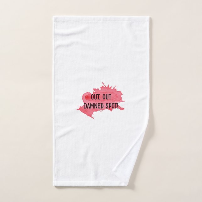Shakespeare Macbeth Hand Towel "Out Damned Spot" (Hand Towel)