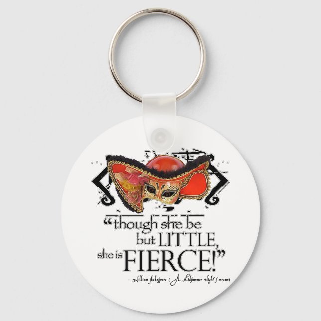 Shakespeare Midsummer Night's Dream Fierce Quote Key Ring (Front)