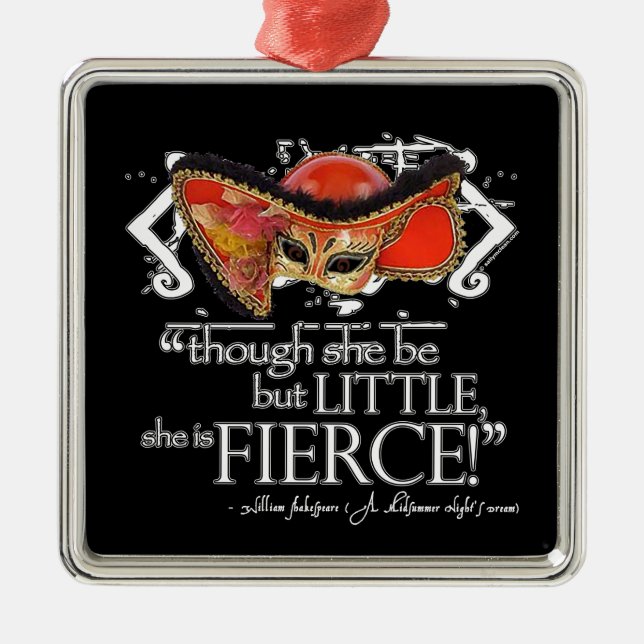 Shakespeare Midsummer Night's Dream Fierce Quote Metal Tree Decoration (Front)